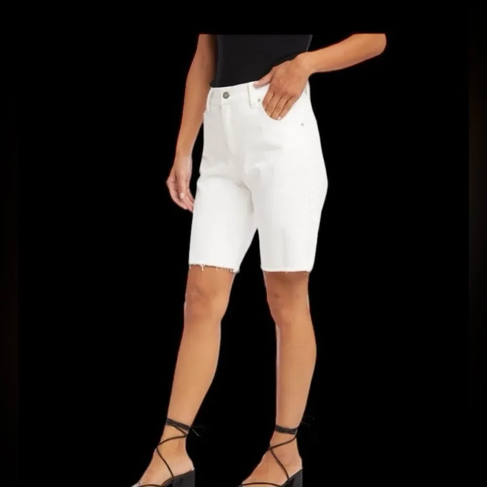 Karen Kane | Karen Kane Lifestyle classic fit white shorts Raw hem NWT size 2